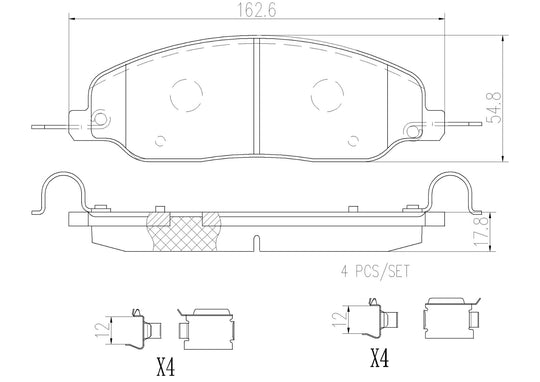 P24121N Brembo PRIME Ceramic Disc Brake Pad Set Brembo Brake Canada