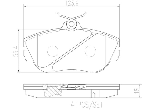 P24124N Brembo PRIME Ceramic Disc Brake Pad Set Brembo Brake Canada