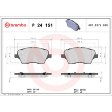 Load image into Gallery viewer, P24151 Brembo Premium Low-Met OE Equivalent Pad Brembo Brake Canada