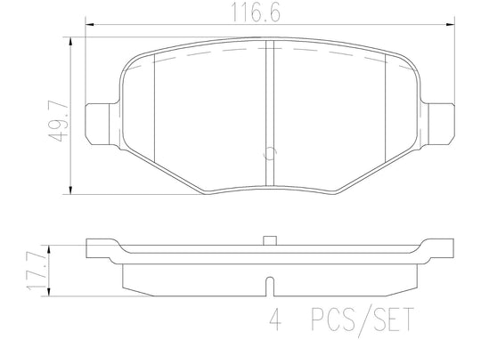 P24165N Brembo PRIME Ceramic Disc Brake Pad Set Brembo Brake Canada
