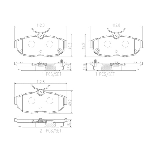 P24170NX Brembo XTRA Ceramic Disc Brake Pad Set Brembo Brake Canada