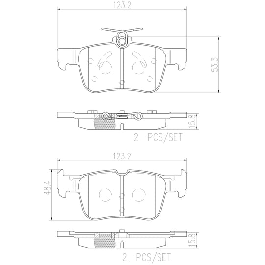 P24175NX Brembo XTRA Ceramic Disc Brake Pad Set Brembo Brake Canada