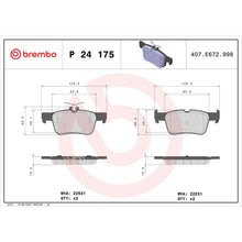 Load image into Gallery viewer, P24175 Brembo Premium Low-Met OE Equivalent Pad Brembo Brake Canada