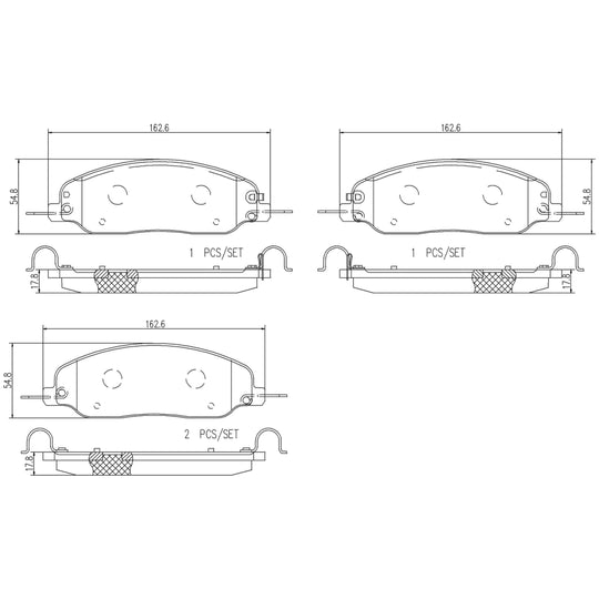 P24176NX Brembo XTRA Ceramic Disc Brake Pad Set Brembo Brake Canada