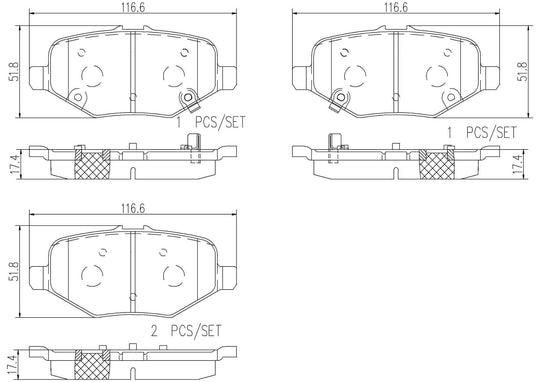 P24177N Brembo PRIME Ceramic Disc Brake Pad Set Brembo Brake Canada