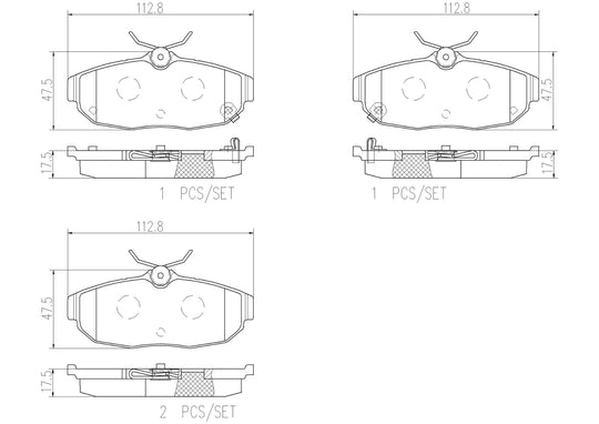 P24184N Brembo PRIME Ceramic Disc Brake Pad Set Brembo Brake Canada