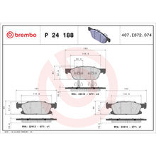 Load image into Gallery viewer, P24188 Brembo Premium Low-Met OE Equivalent Pad Brembo Brake Canada