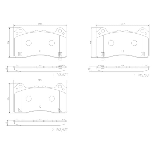 P24202N Brembo PRIME Ceramic Disc Brake Pad Set Brembo Brake Canada
