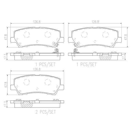 P24205NX Brembo XTRA Ceramic Disc Brake Pad Set Brembo Brake Canada