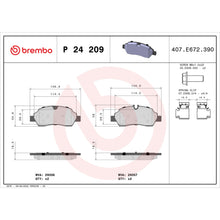 Load image into Gallery viewer, P24209 Brembo Premium Low-Met OE Equivalent Pad Brembo Brake Canada