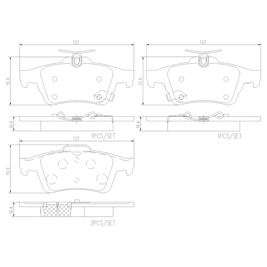 P24216N Brembo PRIME Ceramic Disc Brake Pad Set Brembo Brake Canada