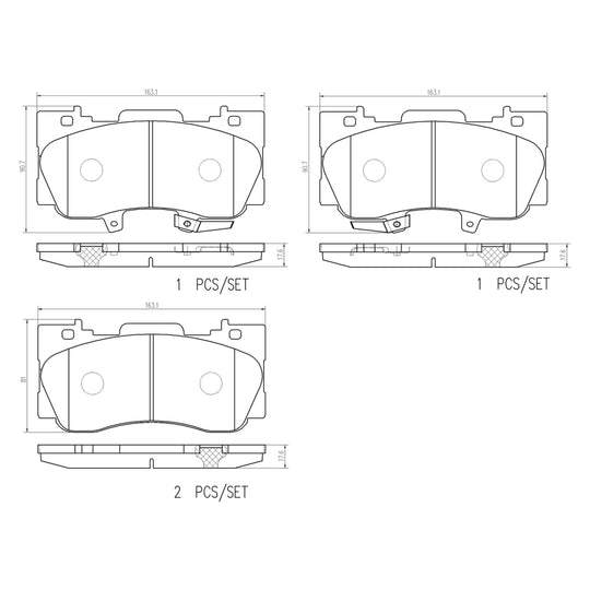 P24227NX Brembo XTRA Ceramic Disc Brake Pad Set Brembo Brake Canada