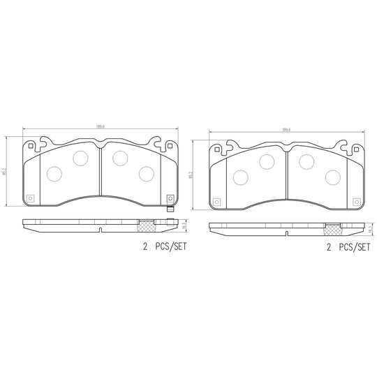 P24229N Brembo PRIME Ceramic Disc Brake Pad Set Brembo Brake Canada
