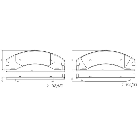 P24230 Brembo Premium Low-Met OE Equivalent Pad Brembo Brake Canada