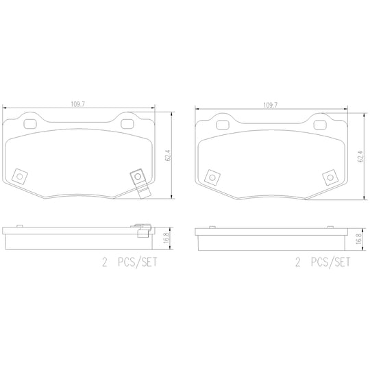 P24239N Brembo PRIME Ceramic Disc Brake Pad Set Brembo Brake Canada
