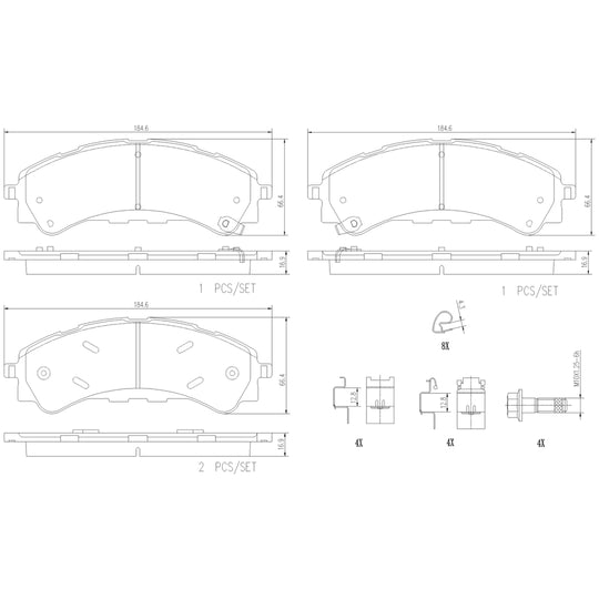 P24241N Brembo PRIME Ceramic Disc Brake Pad Set Brembo Brake Canada