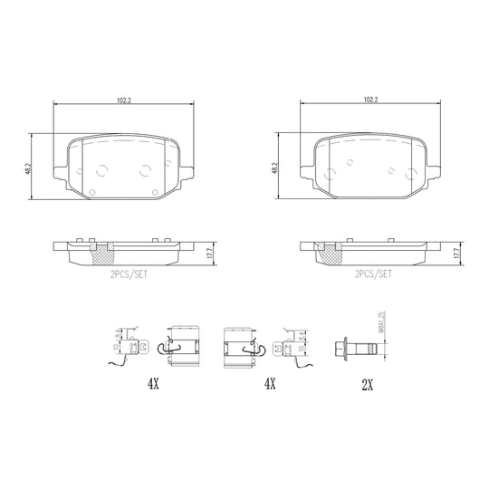 P24249 Brembo Premium Low-Met OE Equivalent Pad Brembo Brake Canada