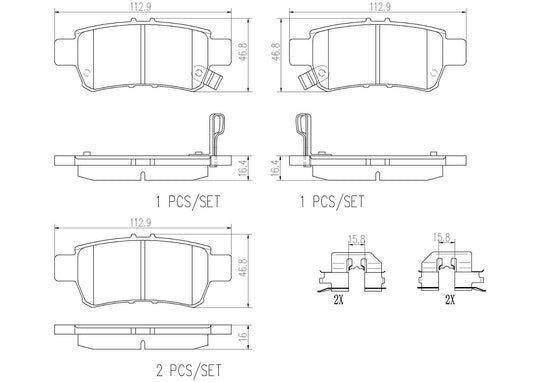 P28053N Brembo PRIME Ceramic Disc Brake Pad Set Brembo Brake Canada