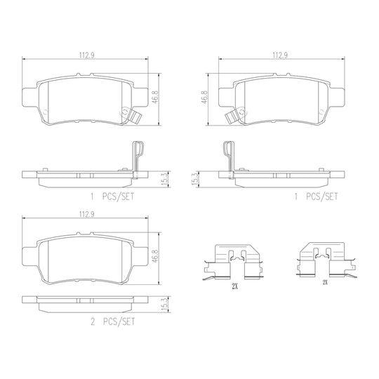 P28062N Brembo PRIME Ceramic Disc Brake Pad Set Brembo Brake Canada
