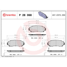 Charger l'image dans la galerie, P28068 Brembo Premium Low-Met OE Equivalent Pad Brembo Brake Canada