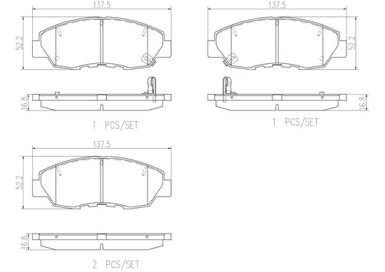 P28081N Brembo PRIME Ceramic Disc Brake Pad Set Brembo Brake Canada