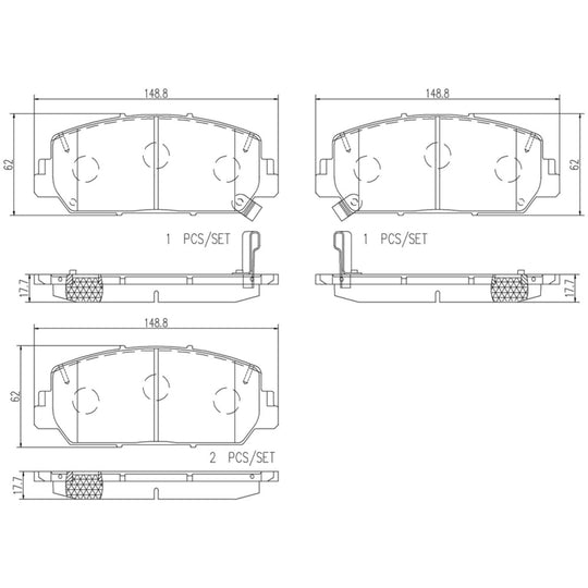 P28084N Brembo PRIME Ceramic Disc Brake Pad Set Brembo Brake Canada