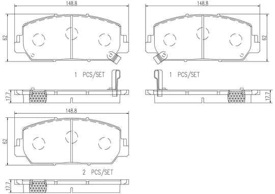 P28085N Brembo PRIME Ceramic Disc Brake Pad Set Brembo Brake Canada