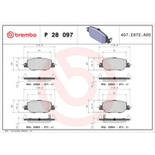 Load image into Gallery viewer, P28097 Brembo Premium Low-Met OE Equivalent Pad Brembo Brake Canada