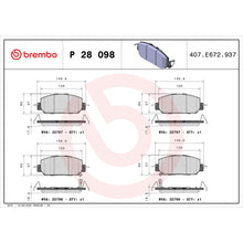Charger l'image dans la galerie, P28098 Brembo Premium Low-Met OE Equivalent Pad Brembo Brake Canada