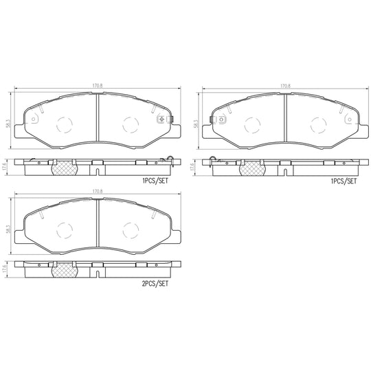 P28102N Brembo PRIME Ceramic Disc Brake Pad Set Brembo Brake Canada