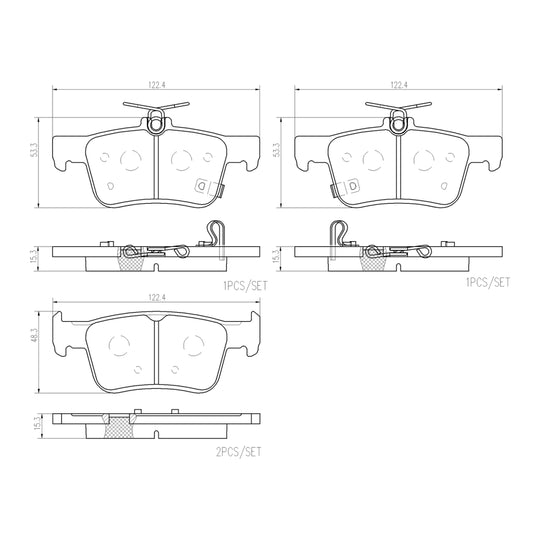 P28103N Brembo PRIME Ceramic Disc Brake Pad Set Brembo Brake Canada