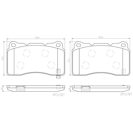 P28106N Brembo PRIME Ceramic Disc Brake Pad Set Brembo Brake Canada