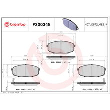 Charger l'image dans la galerie, P30034N Brembo PRIME Ceramic Disc Brake Pad Set Brembo Brake Canada