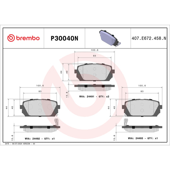 KT00261 Brembo Disc Brake Kit Brembo Brake Canada