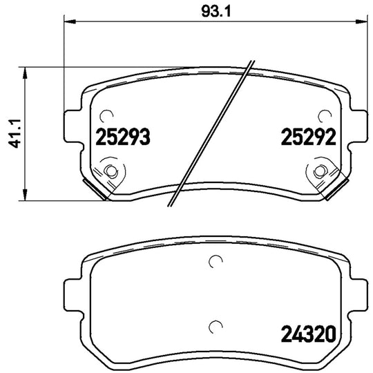 P30051X Brembo XTRA Low-Met Disc Brake Pad Set Brembo Brake Canada