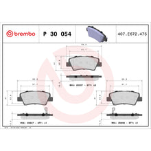 Load image into Gallery viewer, P30054 Brembo Premium Low-Met OE Equivalent Pad Brembo Brake Canada