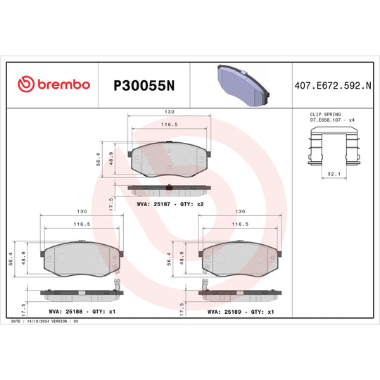KT00493 Brembo Ceramic Brake Pad and UV Coated Vented  Brake Disc Kit Brembo Brake Canada