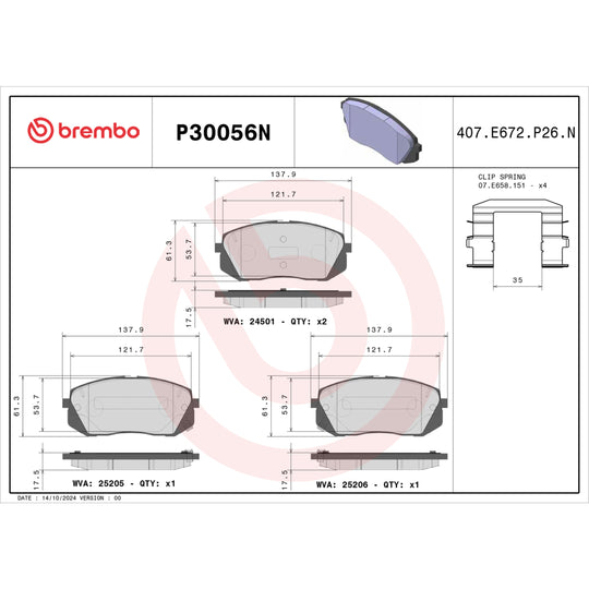 KT00917 Brembo Ceramic Brake Pad and UV Coated Vented  Brake Disc Kit Brembo Brake Canada