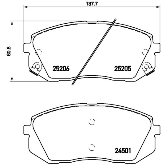 P30056X Brembo XTRA Low-Met Disc Brake Pad Set Brembo Brake Canada