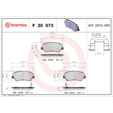 Load image into Gallery viewer, P30073 Brembo Premium Low-Met OE Equivalent Pad Brembo Brake Canada