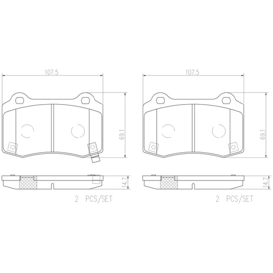 KT00643 Brembo Ceramic Brake Pad and UV Coated PVT  Brake Disc Kit Brembo Brake Canada