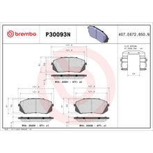 Charger l'image dans la galerie, P30093N Brembo PRIME Ceramic Disc Brake Pad Set Brembo Brake Canada