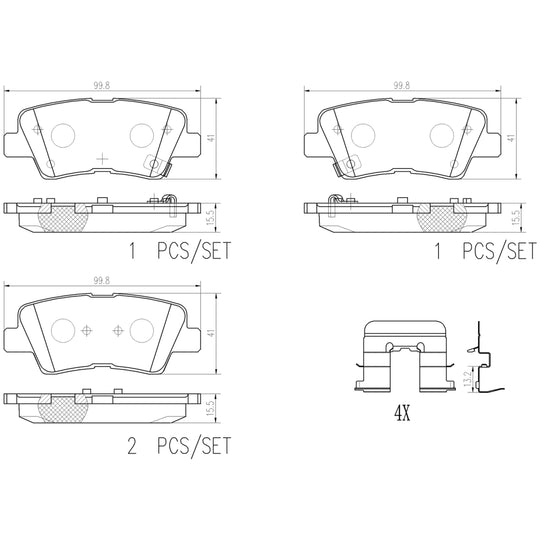 P30094N Brembo PRIME Ceramic Disc Brake Pad Set Brembo Brake Canada