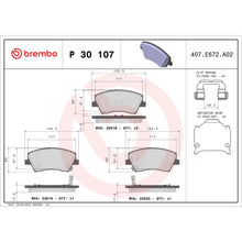 Load image into Gallery viewer, P30107 Brembo Premium Low-Met OE Equivalent Pad Brembo Brake Canada