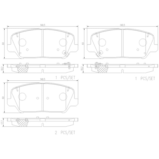 P30128N Brembo PRIME Ceramic Disc Brake Pad Set Brembo Brake Canada