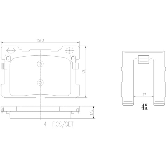P30130N Brembo PRIME Ceramic Disc Brake Pad Set Brembo Brake Canada
