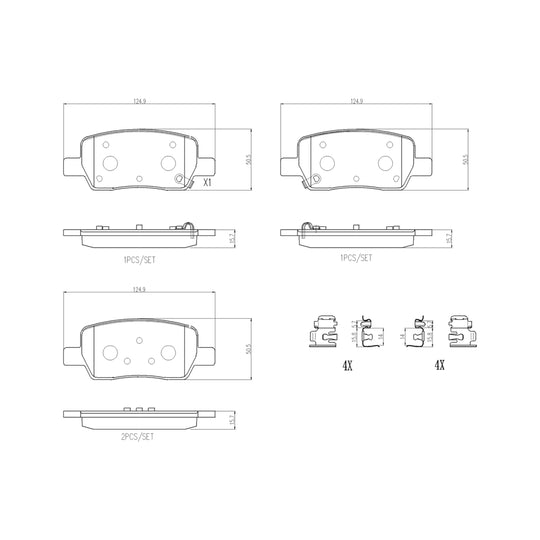 P30141N Brembo PRIME Ceramic Disc Brake Pad Set Brembo Brake Canada