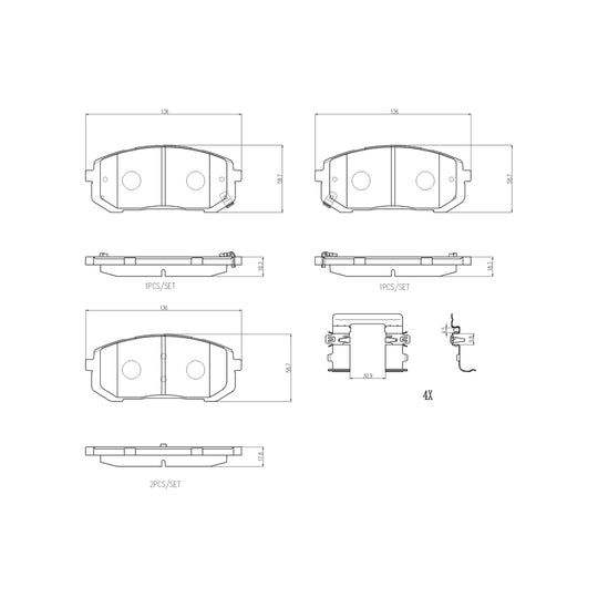 P30145N Brembo PRIME Ceramic Disc Brake Pad Set Brembo Brake Canada