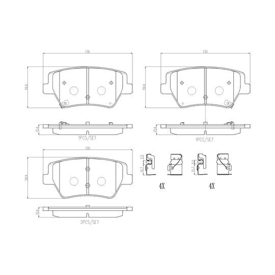 P30149N Brembo PRIME Ceramic Disc Brake Pad Set Brembo Brake Canada
