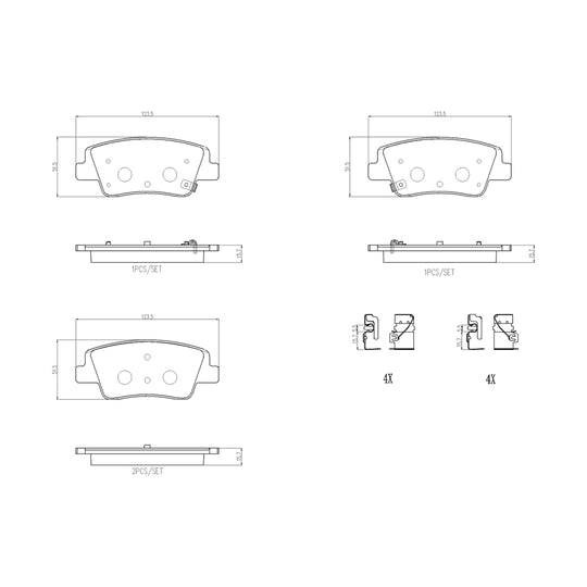 P30152N Brembo PRIME Ceramic Disc Brake Pad Set Brembo Brake Canada